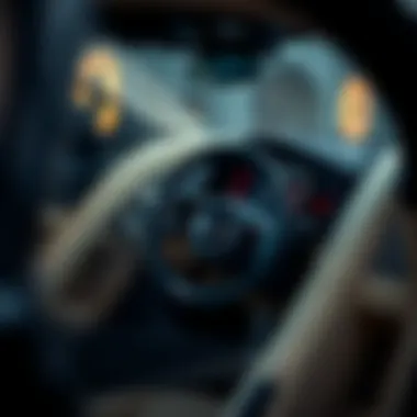 The Pinnacle of Automotive Luxury: Bugatti Interior Close-up of the intricate dashboard of a Bugatti showcasing luxury features