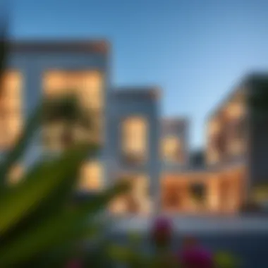 Stunning exterior view of The Crest Residence showcasing modern architecture