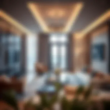 Elegant interior design of a living space within The Crest Residence