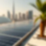 Solar panels on a Dubai rooftop