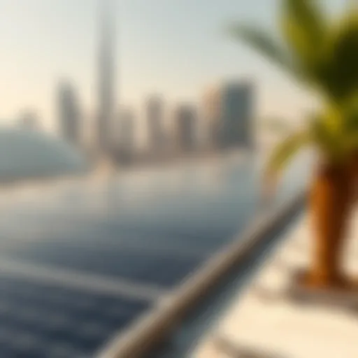 Solar panels on a Dubai rooftop