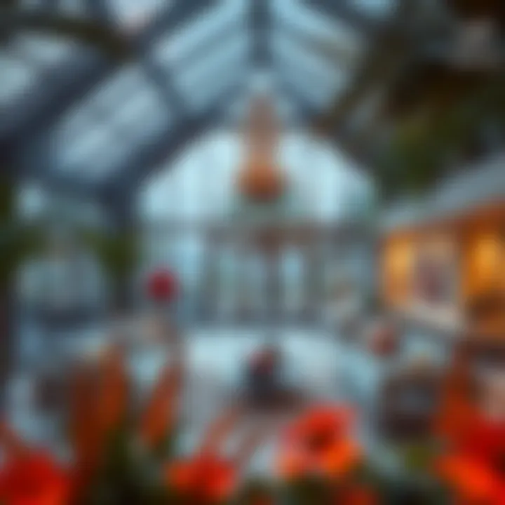 Interior view of a glasshouse highlighting luxury living spaces.