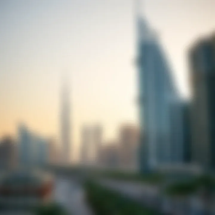 A modern skyline of Dubai showcasing architectural diversity