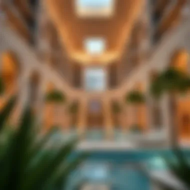 Architectural details of The Pointe Palm's modern design