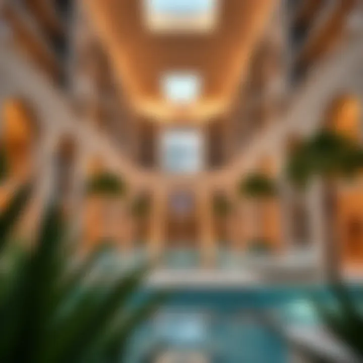 Architectural details of The Pointe Palm's modern design