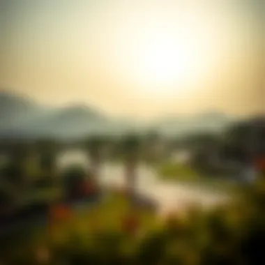 Lush landscaping and serene environment of The Valley