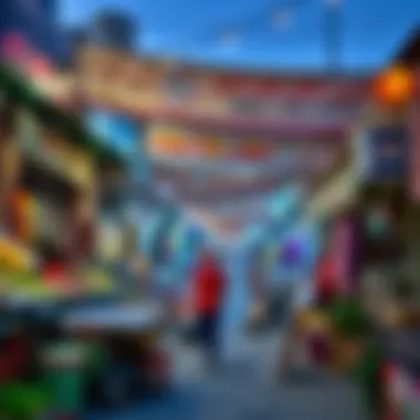 Vibrant market scene showcasing local businesses thriving during holiday times