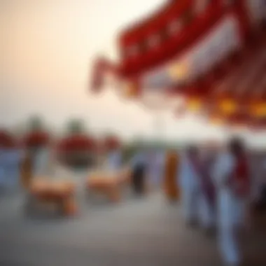 The serene landscape of a traditional Emirati festival.