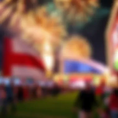 A vibrant celebration of UAE National Day with fireworks.