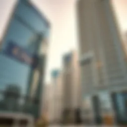 High-rise buildings in Dubai reflecting modern architecture