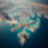 Aerial view of Dubai's World Islands showcasing the unique layout