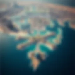 Aerial view of Dubai's World Islands showcasing the unique layout