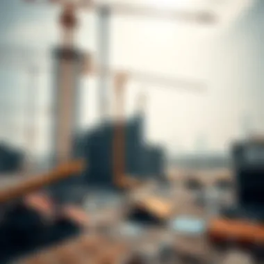 Construction Challenges of the World Islands Challenges in construction depicted through a construction site image