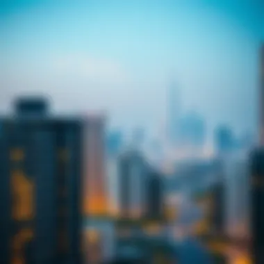Dubai skyline with real estate properties