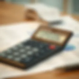 A modern calculator displaying mortgage calculations