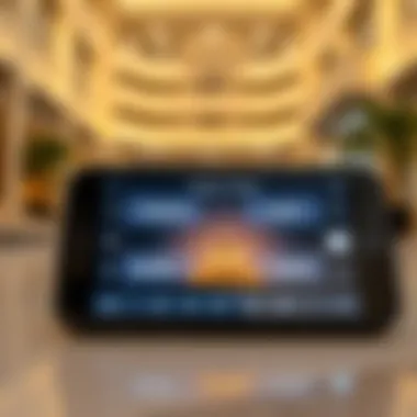 Modern technology displaying prayer times on a mobile device