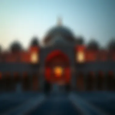 A grand mosque in Dubai during Juma Namaz
