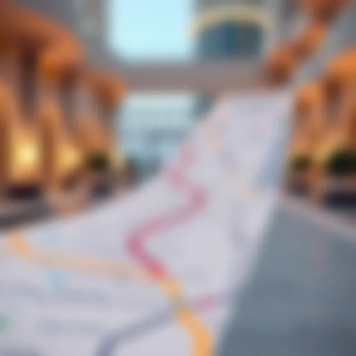 Map highlighting residency pathways in Dubai