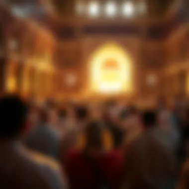 Community Gathering During Prayer Vibrant community gathering during prayer time