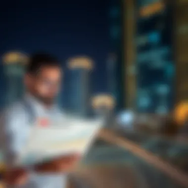 Investor Analysis of Market Trends in مول قريب Investors analyzing market trends related to مول قريب