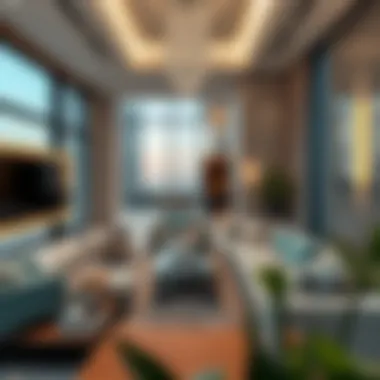 An elegant apartment interior in a high-rise building