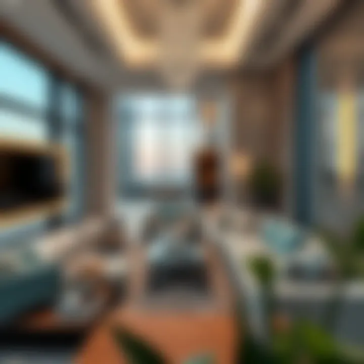 An elegant apartment interior in a high-rise building