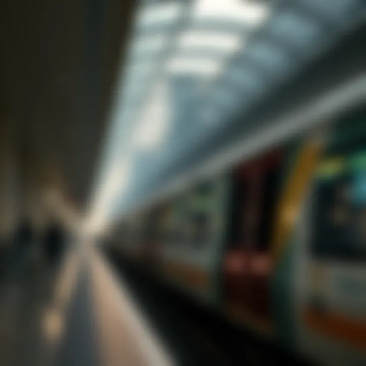 Dubai Metro station on a Sunday morning