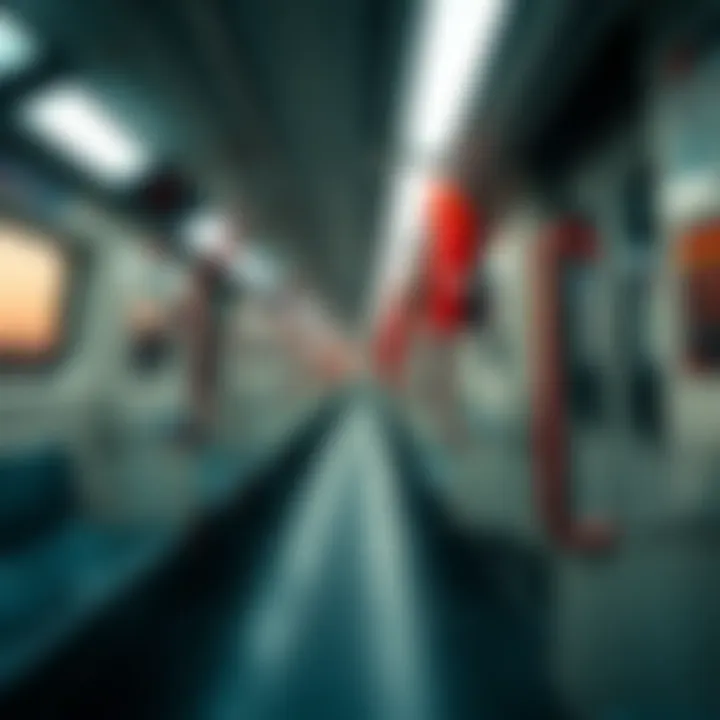Empty Metro train during off-peak hours