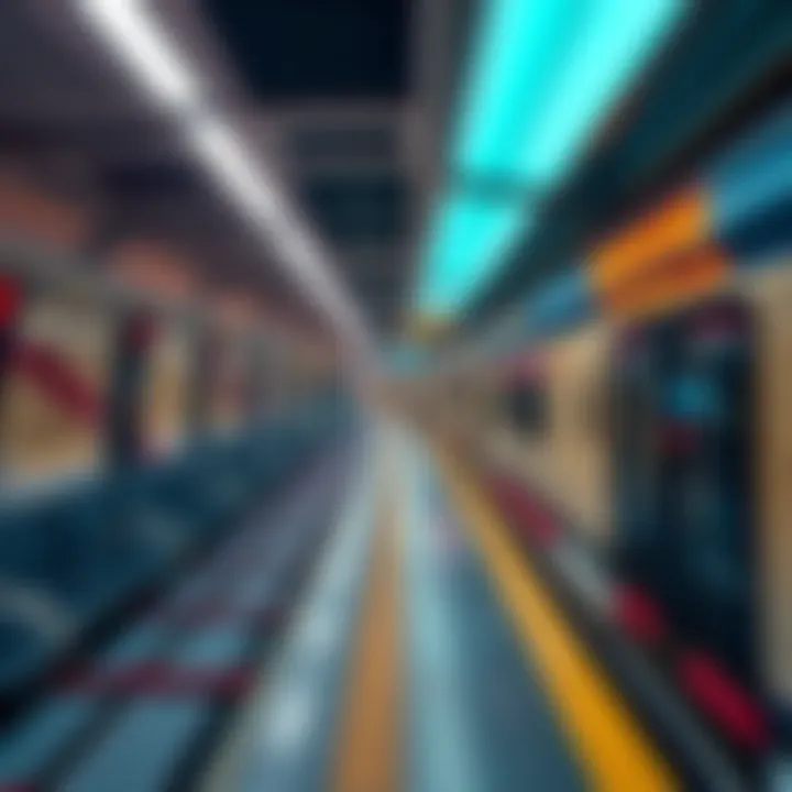 Metro map highlighting Sunday routes