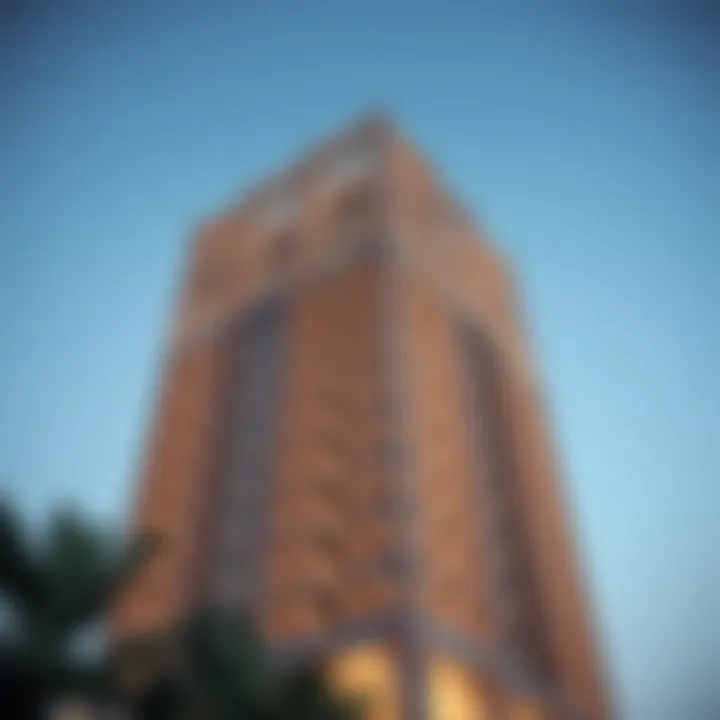 Architectural details showcasing the intricate design of Makeen Tower