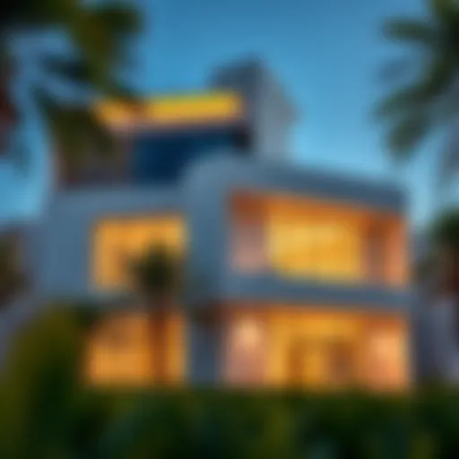 Exterior view of the Samana Sales Office showcasing modern architecture