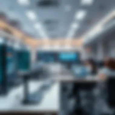 Embracing Technology in Education Futuristic classroom with advanced technology