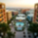 A panoramic view of University View showcasing its modern architecture