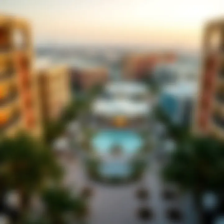 A panoramic view of University View showcasing its modern architecture