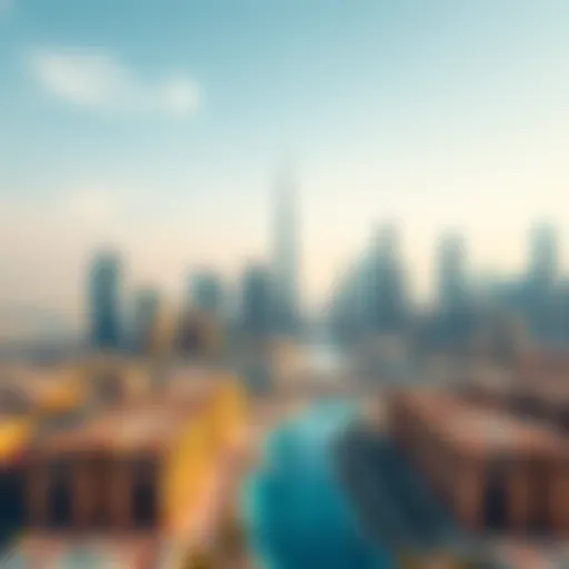 Aerial view of Dubai skyline showcasing modern architecture