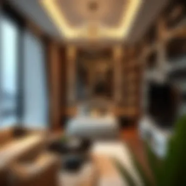 Luxurious villa room interior showcasing elegance