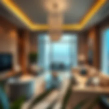 Luxurious interior design of a residence in Wasl Crystal 4