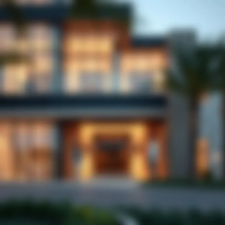 Exterior design elements of Wasl Crystal highlighting contemporary aesthetics