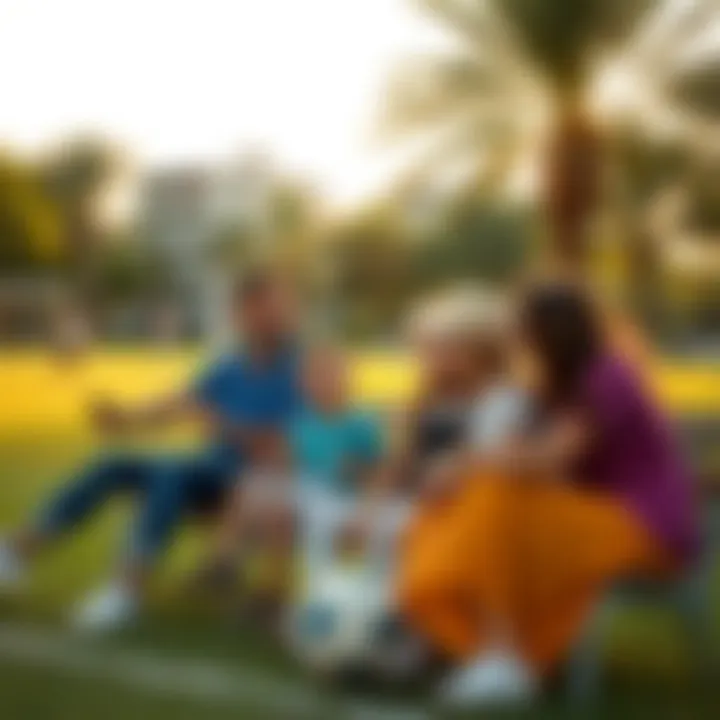 Family Fun at the Park Families enjoying the game at a park